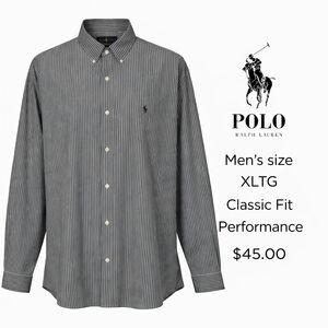 Polo Ralph Lauren Long sleeve Classic Fit - Button Down Shirt  XLTG Performance.